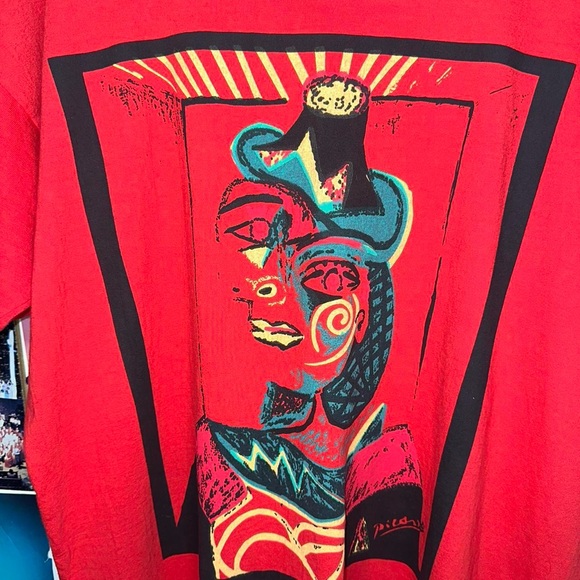 Vintage 1980s Picasso “Buste de femme” (Femme à la résille) T-Shirt - Picture 5 of 8